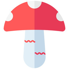 mushroom multi color icon, related to thanksgiving theme.