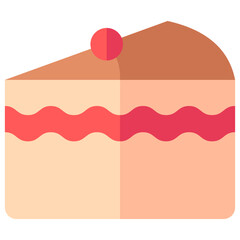piece of cake multi color icon, related to thanksgiving theme.