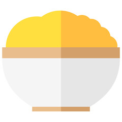 mashed potato multi color icon, related to thanksgiving theme.