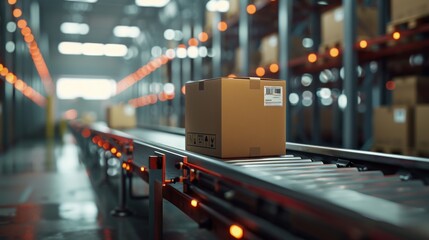 Automatic logistics management. smart packaging into the warehouse workflow, Cardboard box tags and QR codes for efficient tracking, authentication, and traceability throughout the supply chain