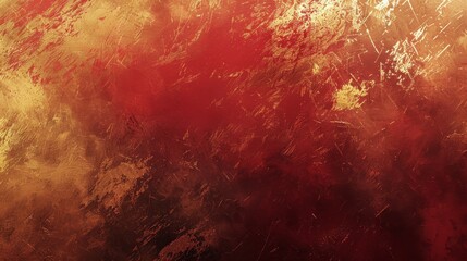 A captivating web banner showcasing a brushed paint red and gold background, with intricate brush strokes adding depth and texture to the composition
