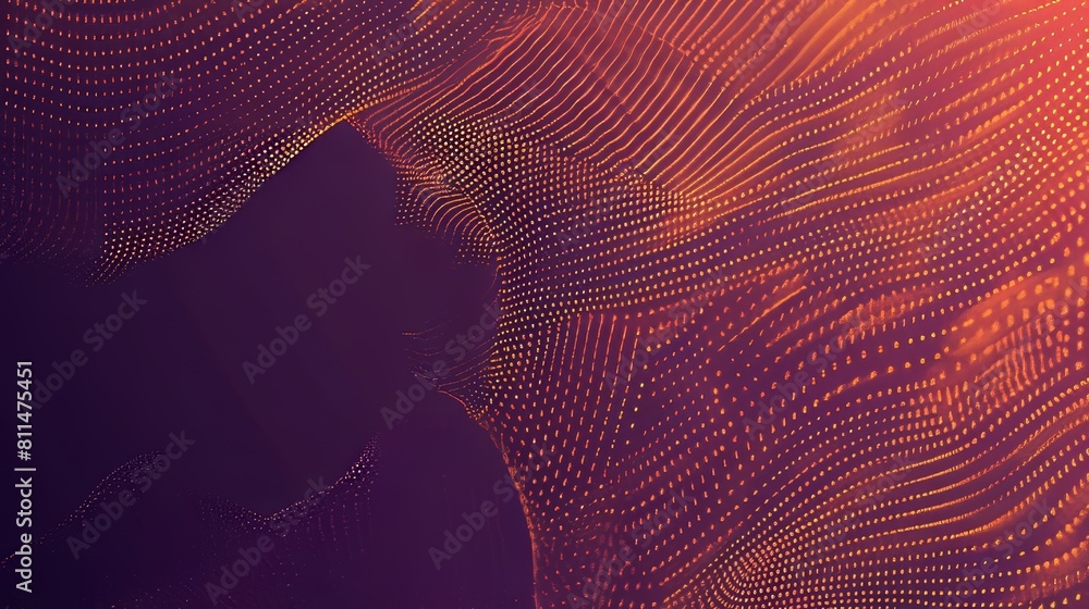 Wall mural an abstract pattern of lines and dots in vibrant colors.