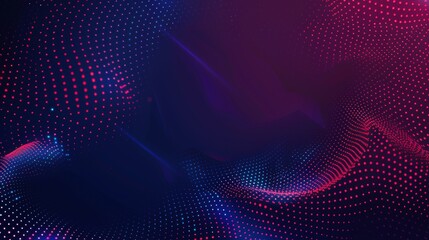 Obraz premium An abstract pattern of lines and dots in vibrant colors of red and blue. 