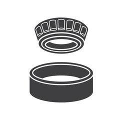 illustration of roller bearing, vector art.