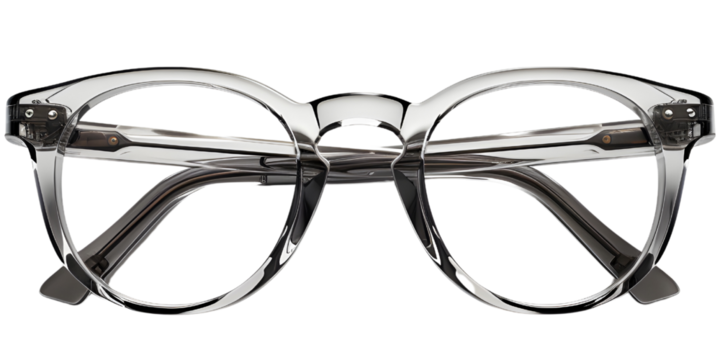transparent and black shade eye sight glasses PNG