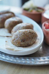 closeup of Turkey Meatballs on a plate 