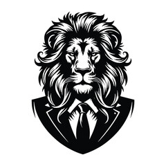 A lion wearing suite vctor illustration