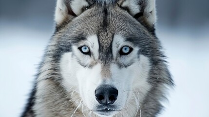 A husky wolf dog portrait 