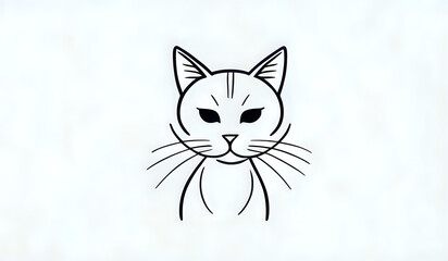 Obraz premium cat icon, cat logo, cat cartoon illustration, illustration of a cat, face cat logo, face cat icon