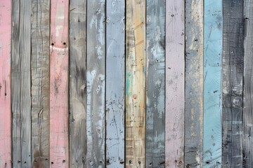 pastel wood wooden With plank texture wall background Through use wash Giving a feeling of looking old and beautiful - generative ai