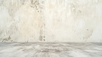 empty concrete cream color wall background. Generative Ai