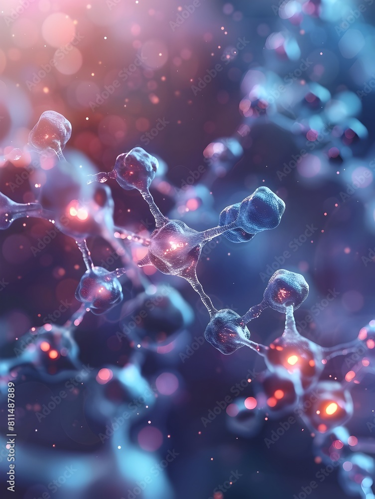 Aufkleber indepth insight a d rendering of the complex insulin molecule