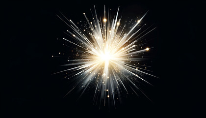 Obraz premium Light Splash, Black Background, Cut Out