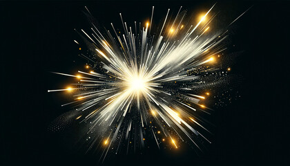 Fototapeta premium Light Splash, Black Background, Cut Out