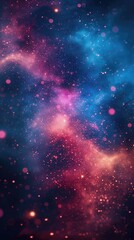 Space Galaxy Stars Starscape Milky Way Nebula Digital Art Wallpaper Radiant Contemporary Vertical Game App Artwork Background, Vibrant Backdrop Concept, Web Graphic, Youtube Twitch Banner Design