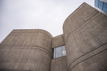 Architectural details of the old brutalist science centre. Now hosts a contemporary art gallery.