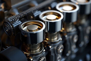 With modern engines with gears, pistons in cylinders with most advanced technological valves are used AI Generative