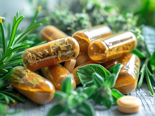 Analyze the pharmacological properties of herbal compounds used in inhalers and their mechanisms of action.