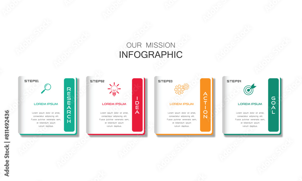 Poster business data visualization. process chart. graphic abstract element, diagram with steps, options, p