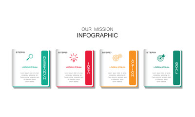 Business data visualization. Process chart. Graphic abstract element, diagram with steps, options, parts or processes. Vector business template for presentations. Creative concept for infographics