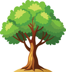Maple tree illustration, tree iconic for canadian