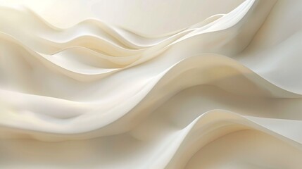 Abstract white wave of fabric. Background with smooth wavy lines and curves