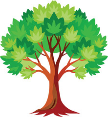 Maple tree illustration, tree iconic for canadian