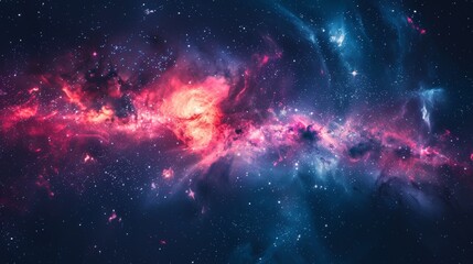 Naklejka premium lovely tones of Galaxy scenery realistic cinematic radiance