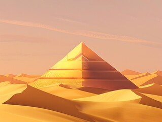 Golden Pyramid A Testament to Endurance and Resilience in the Scorching Desert