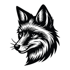 a head of fox  vector illustration. can be used for emblem, t-shirt, merchandise and more