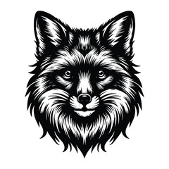 a head of fox  vector illustration. can be used for emblem, t-shirt, merchandise and more