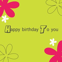 Birthday card in station design vector