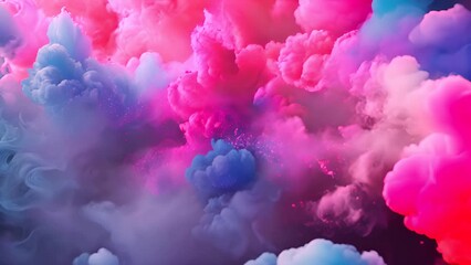 Vasious pastel colors powder explosion . The powder exploding towards camera - Powered by Adobe