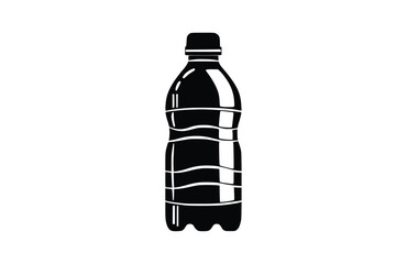 Flat Water line bottle icon symbol vector Illustration.