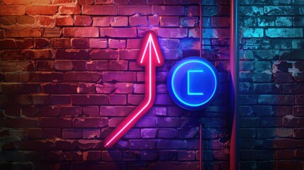 A neon sign with the letters RO on it - obrazy, fototapety, plakaty