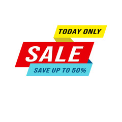 Online Shopping Banner Templates Vector Designs with Sale Tags