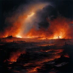 Fototapeta premium fire in the sky