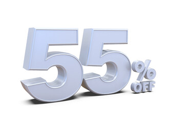 Sale 55 Percent discount number 3d render