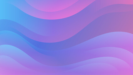 Fototapeta premium Stunning abstract gradient wave background with multiple colorful waves transitioning smoothly from purple to blue. Perfect for website backgrounds, Social Media, Advertising, Presentation Design