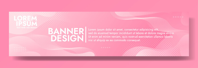Create visually stunning headers, promotional banners, and graphic elements with this abstract gradient wave banner template. Smooth pink gradient waves for a modern and dynamic look