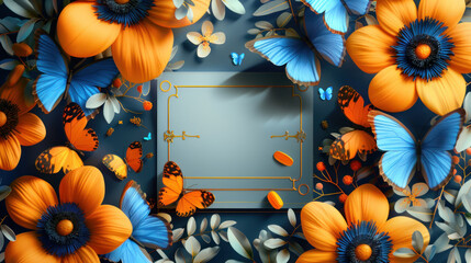 A limited time sale sign with butterflies and flowers