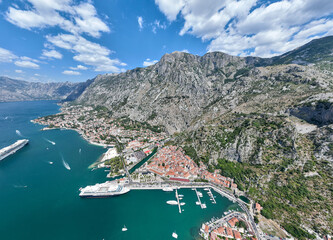 Obraz premium Aerial View - Kotor, Montenegro