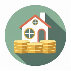Affordability flat icon. illustration on white background 