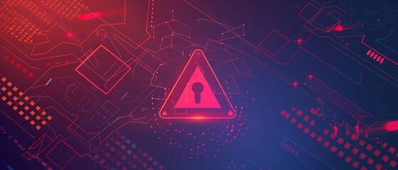 Stay vigilant with a compelling banner highlighting a privacy warning symbol, drawing attention to the dangers of online security breaches Random theme alert