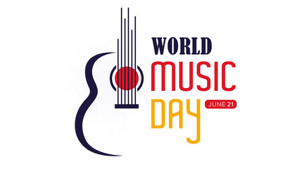 Music. world music day celebration vector design template. June 21. Music day, with notes display. entertainment	
