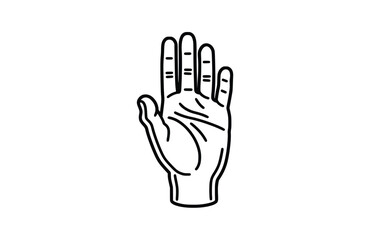 Fototapeta premium sign language icon flat vector illustration.