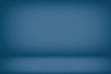 Abstract Luxury Dark Shade of Cyan Blue Gradient Studio Backdrop with Grains, Suitable for Product...