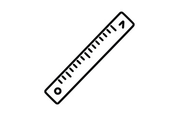 Flat ruler icon symbol vector Illustration.