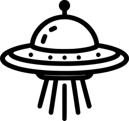 UFO flying saucer alien space ship Vector illustration