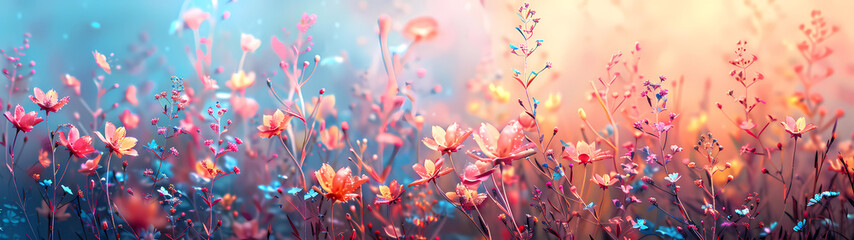 Magical Twilight Flower Field